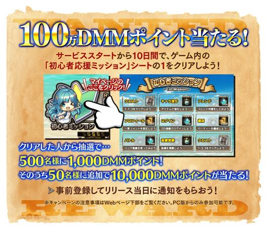 100万DMMポイントが当たるキャンペーン