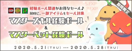 「マスタースキル経験ボール」＆「マスターペット経験ボール」