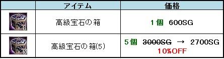 常設販売アイテム