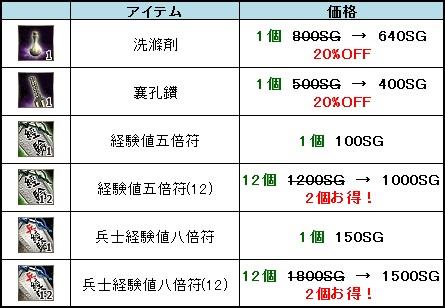 期間限定販売アイテム